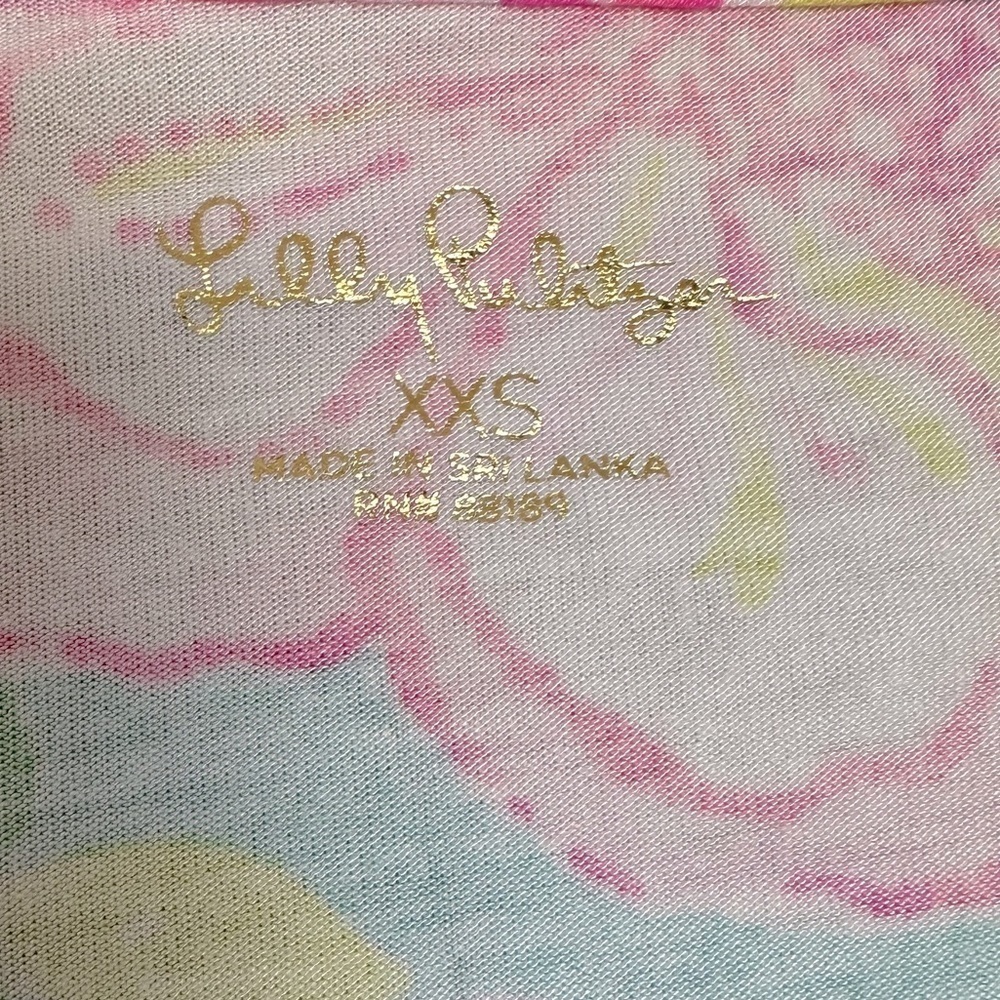 ❤️ Lilly Pulitzer Henley Pajama Top Fruity Flamingo Colorful Tropical 010496 - Picture 8 of 12